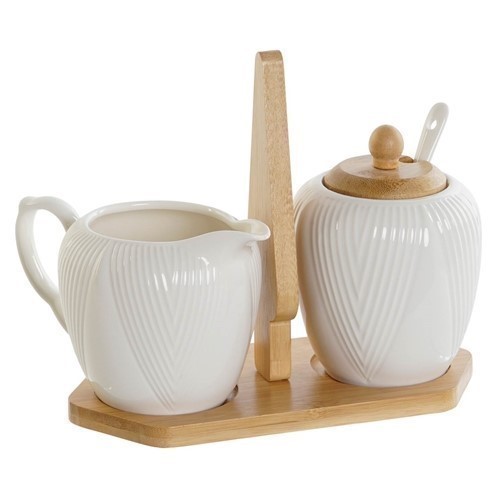 SET AZUCARERO Y LECHERA ITEM CERAMICA/BAMBU